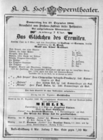 Theaterzettel (Oper und Burgtheater in Wien) 18861223 Seite: 1