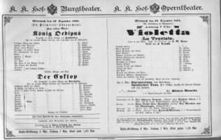 Theaterzettel (Oper und Burgtheater in Wien) 18861229 Seite: 1