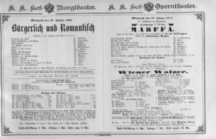 Theaterzettel (Oper und Burgtheater in Wien) 18870119 Seite: 1