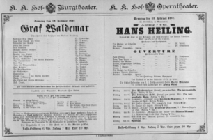 Theaterzettel (Oper und Burgtheater in Wien) 18870213 Seite: 2