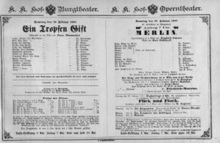 Theaterzettel (Oper und Burgtheater in Wien) 18870219 Seite: 2