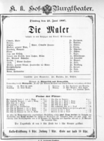 Theaterzettel (Oper und Burgtheater in Wien) 18870621 Seite: 1