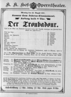 Theaterzettel (Oper und Burgtheater in Wien) 18870822 Seite: 1