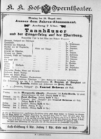 Theaterzettel (Oper und Burgtheater in Wien) 18870829 Seite: 1