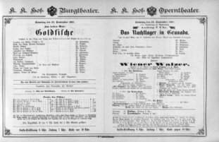 Theaterzettel (Oper und Burgtheater in Wien) 18870924 Seite: 1