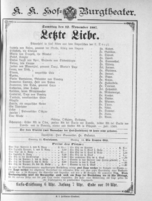 Theaterzettel (Oper und Burgtheater in Wien) 18871112 Seite: 1