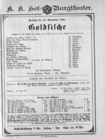 Theaterzettel (Oper und Burgtheater in Wien) 18871118 Seite: 1