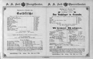 Theaterzettel (Oper und Burgtheater in Wien) 18871203 Seite: 1