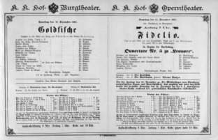 Theaterzettel (Oper und Burgtheater in Wien) 18871217 Seite: 1