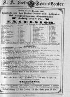 Theaterzettel (Oper und Burgtheater in Wien) 18871223 Seite: 1