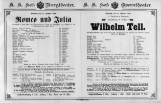 Theaterzettel (Oper und Burgtheater in Wien) 18880117 Seite: 1