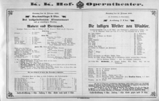Theaterzettel (Oper und Burgtheater in Wien) 18880212 Seite: 2