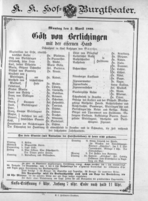 Theaterzettel (Oper und Burgtheater in Wien) 18880402 Seite: 1