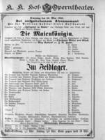 Theaterzettel (Oper und Burgtheater in Wien) 18880520 Seite: 1