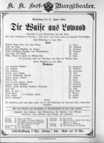 Theaterzettel (Oper und Burgtheater in Wien) 18880617 Seite: 1