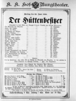 Theaterzettel (Oper und Burgtheater in Wien) 18880622 Seite: 1