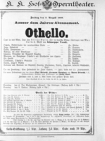 Theaterzettel (Oper und Burgtheater in Wien) 18880803 Seite: 1