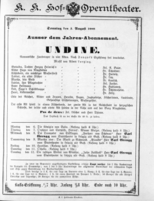 Theaterzettel (Oper und Burgtheater in Wien) 18880805 Seite: 1