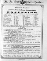 Theaterzettel (Oper und Burgtheater in Wien) 18880810 Seite: 1
