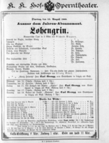 Theaterzettel (Oper und Burgtheater in Wien) 18880814 Seite: 1