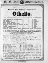 Theaterzettel (Oper und Burgtheater in Wien) 18880815 Seite: 1