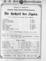Theaterzettel (Oper und Burgtheater in Wien) 18880817 Seite: 1