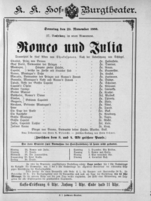 Theaterzettel (Oper und Burgtheater in Wien) 18881125 Seite: 1