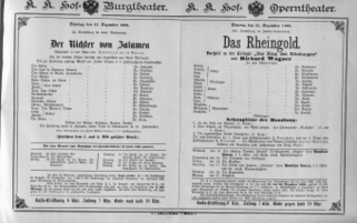 Theaterzettel (Oper und Burgtheater in Wien) 18881211 Seite: 1