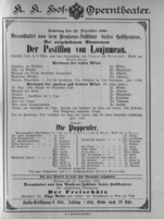 Theaterzettel (Oper und Burgtheater in Wien) 18881222 Seite: 1