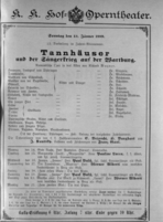 Theaterzettel (Oper und Burgtheater in Wien) 18890113 Seite: 1