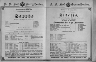 Theaterzettel (Oper und Burgtheater in Wien) 18890210 Seite: 1