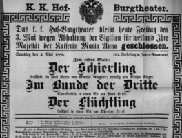 Theaterzettel (Oper und Burgtheater in Wien) 18890503 Seite: 1