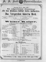 Theaterzettel (Oper und Burgtheater in Wien) 18890609 Seite: 1