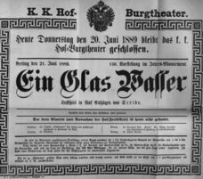 Theaterzettel (Oper und Burgtheater in Wien) 18890620 Seite: 1