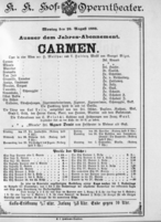 Theaterzettel (Oper und Burgtheater in Wien) 18890826 Seite: 1