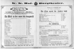 Theaterzettel (Oper und Burgtheater in Wien) 18891124 Seite: 2