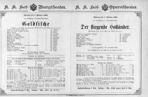 Theaterzettel (Oper und Burgtheater in Wien) 18900204 Seite: 1