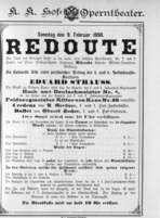 Theaterzettel (Oper und Burgtheater in Wien) 18900209 Seite: 1