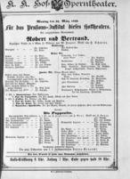 Theaterzettel (Oper und Burgtheater in Wien) 18900331 Seite: 1
