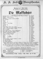 Theaterzettel (Oper und Burgtheater in Wien) 18900407 Seite: 1