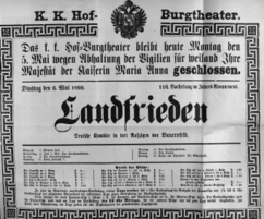 Theaterzettel (Oper und Burgtheater in Wien) 18900505 Seite: 1