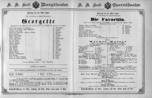 Theaterzettel (Oper und Burgtheater in Wien) 18900523 Seite: 1