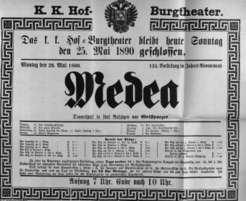 Theaterzettel (Oper und Burgtheater in Wien) 18900525 Seite: 1