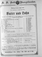 Theaterzettel (Oper und Burgtheater in Wien) 18900624 Seite: 1