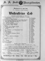 Theaterzettel (Oper und Burgtheater in Wien) 18900702 Seite: 1