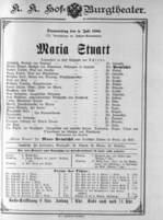 Theaterzettel (Oper und Burgtheater in Wien) 18900703 Seite: 1