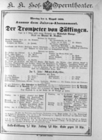 Theaterzettel (Oper und Burgtheater in Wien) 18900804 Seite: 1