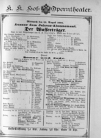 Theaterzettel (Oper und Burgtheater in Wien) 18900813 Seite: 1