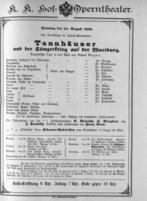Theaterzettel (Oper und Burgtheater in Wien) 18900824 Seite: 1