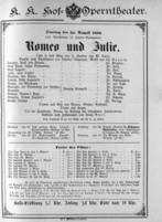 Theaterzettel (Oper und Burgtheater in Wien) 18900826 Seite: 1